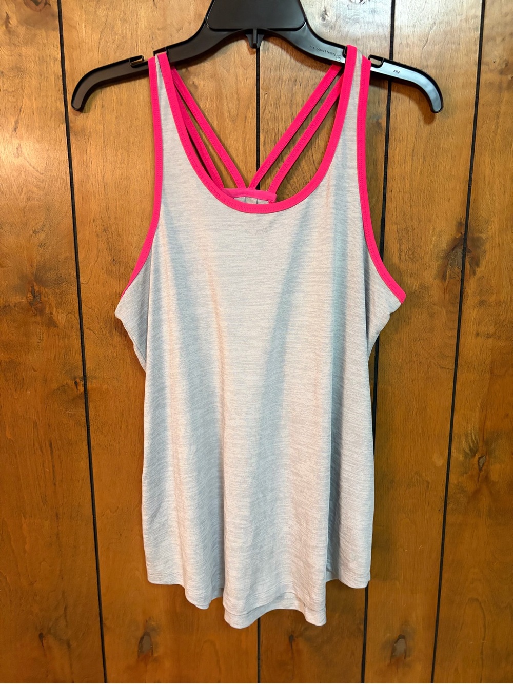 Layer 8 Grey Tank Top with Pink Trim
